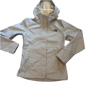 North face Lt Gray Rain Jacket XS / TP NFOA2VCR With Hood Lightweight 4036